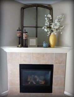 How to Decorate a Deep Corner Fireplace Mantel