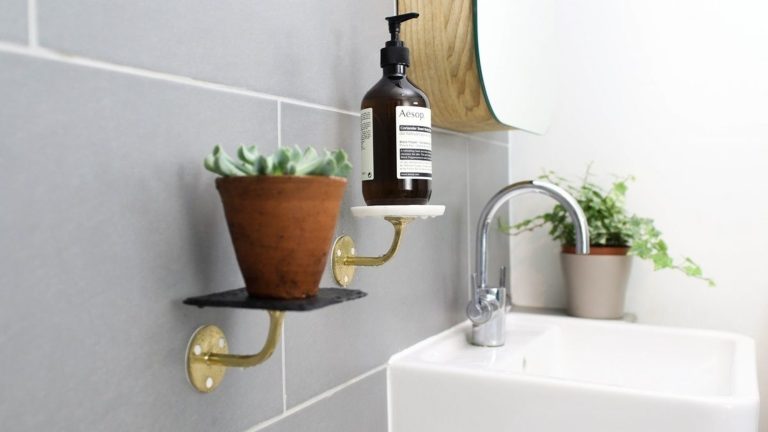 How to Hang Shelves on Tile Walls Without Drilling