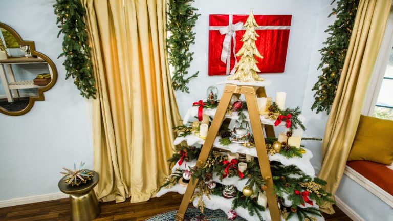 How to Decorate a Ladder for Christmas