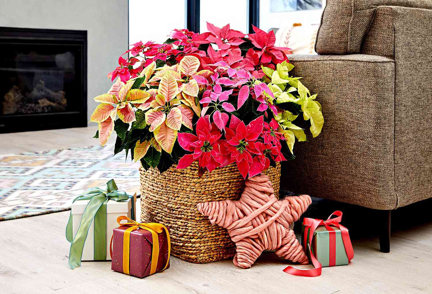 Large Poinsettia Christmas Decorations