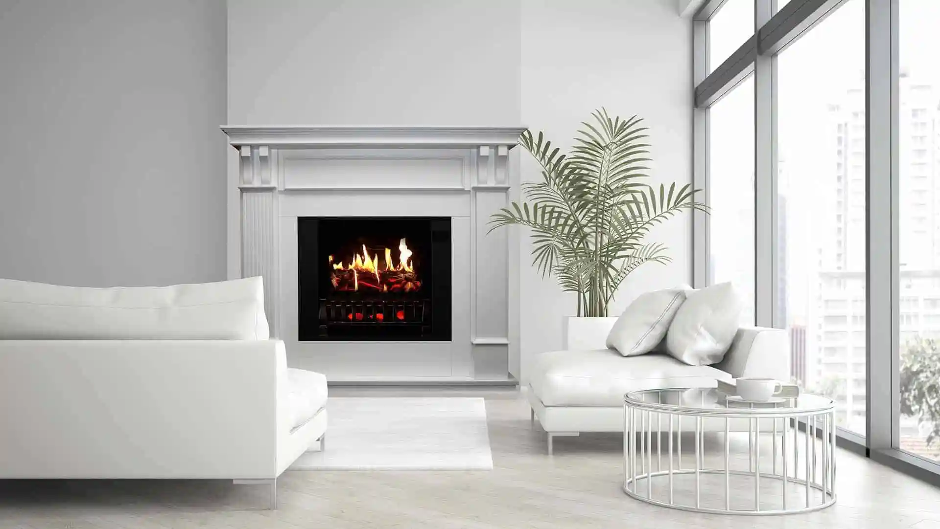 Electric Fireplace Without Mantle