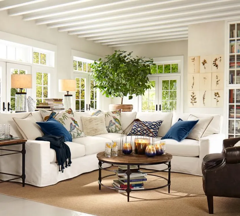 How to Decorate a Living Room Like Pottery Barn