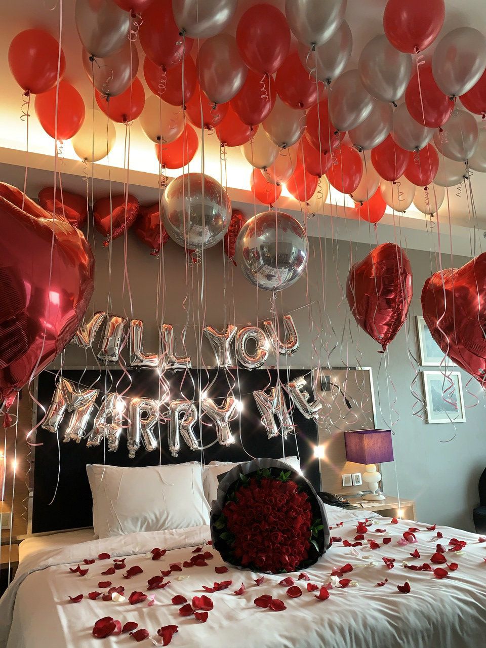 Unique Surprise Room Decoration for Husband Birthday