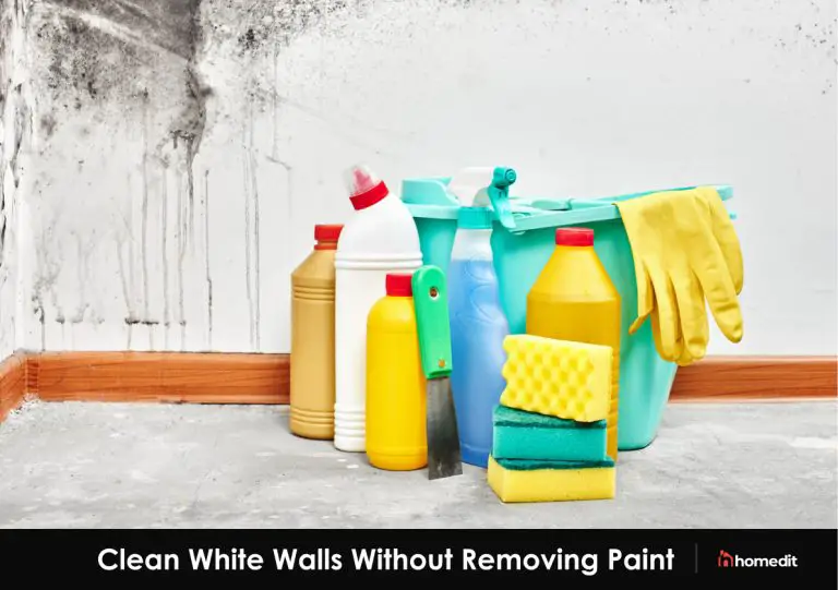 How do you clean white walls without removing paint?
