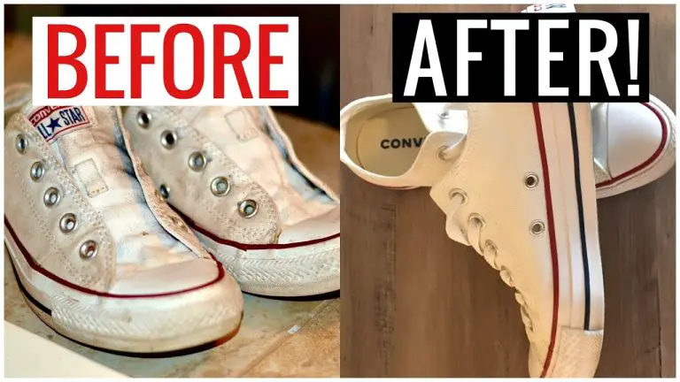 How do you clean white Converse shoes?