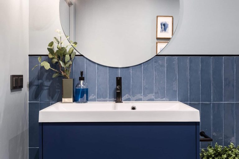 How To Decorate Your Bathroom With Dark Blue Vanity